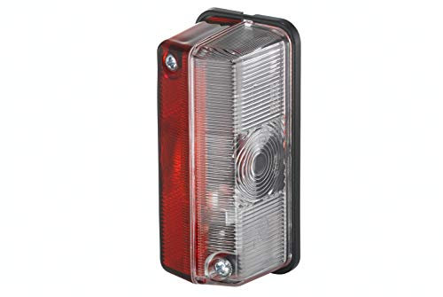 HELLA 2XS 005 020-001 Umrissleuchte - Begrenzungsleuchte - Anhänger - Wohnwagen - Halogen - 24V - Anbau - ECE/ADR/GGVS - Lichtscheibenfarbe: glasklar/rot/weiß - links/oben/rechts/seitlicher Anbau