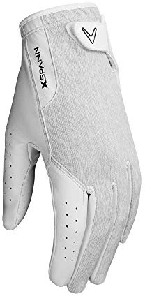Callaway Damen Golf X Spann Linkshänder Handschuhe, Groß, Weiß