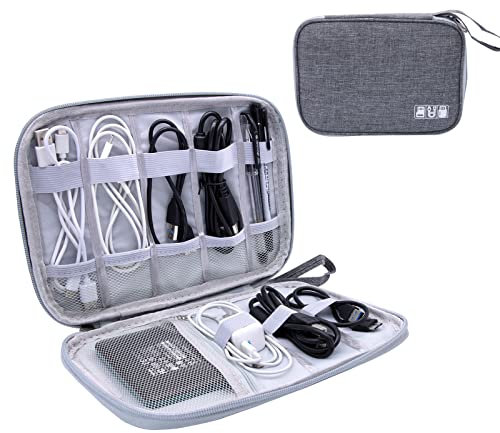 starfa lab Kabel Organizer Tasche Elektronik Zubehör Tasche Reisen Kabeltasche Universal Elektronische Organizer Geeignet für Kabel, Festplatten, SD-Karten, Mäuse, Ladegeräte (grau)