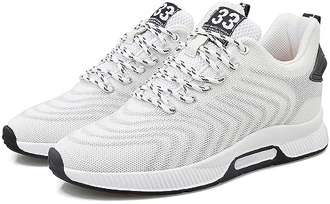 Hiss-sneakers för män, osynliga höjdökande hissskor, sportskor, 6 cm andningsbara snörskor med snörning