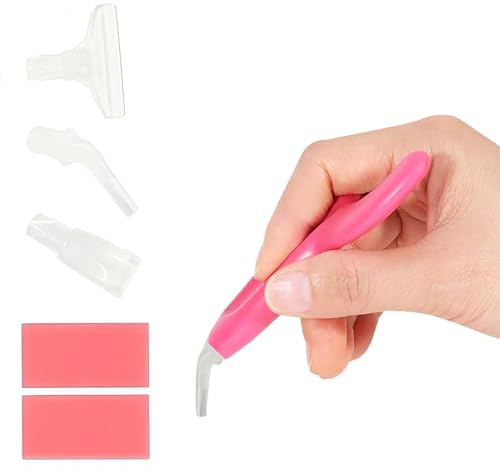 CharySim Ergonomischer Diamond Painting Stifte Set Dimond Art Zubehör Stift Kit mit Plastik-stiftspitze Diamant Painting Kleber Wachs Erwachsene Basteln Art Craft Kit Rosa