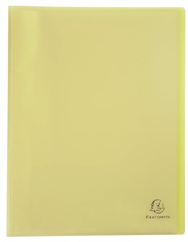 Exacompta - Ref. 88479E - kartong med 10 pastellkromalindokumentskydd - 40 släta kristallfickor - 80 vyer - för A4 - sön 24 x 32 cm - genomskinlig återvunnen polypro-omslag
