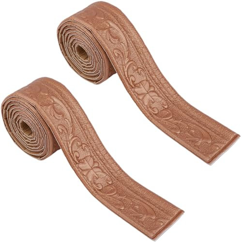 GORGECFAFT 2 rollo 2.3mx7.9cm de Espuma Autoadhesiva para Papel Tapiz 3D Moldura de Corona Moldura de Zócalo Borde de Base de Pared de Espejo Flexible Líneas de Marco para Muebles de Bricolaje Cobrizo