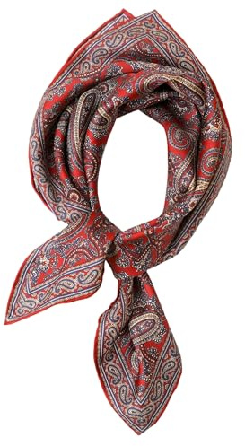 Prettystern bufanda de seda enrollada a mano mujer hombre unisex pura seda bandana verano, 53/53 cm, épaisseur 14mm, roulé à la main