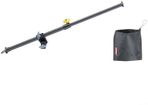 Brazos de trípode de 55-100 cm (ajustables), brazos de trípode de cámara giratorios de 360° con tornillo de rosca de 1/4 de acero inoxidable