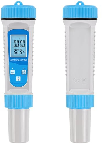 Wassertester, Bluetooth 6 In 1 TDS Meter Digitaler Wassertester EC TDS SALT SG Temperatur PH Meter Aquarium Wassertester Poolzubehör
