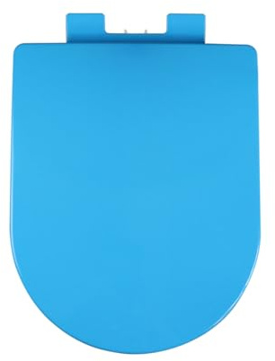 SXDMOUBK Asiento de Inodoro con Forma de D de Cierre Suave con liberación rápida para facilitar la Limpieza, bisagras Ajustables de fijación Superior, con Forma (Rojo, Morado, Naranja, Azul