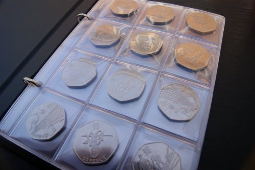 Schulz Mini Coin Album 120 Book Forder Holder Binder Collection/Medium Pages £1, £2, 10p, 5p, 50p Olympic LONDON 2012 BLACK