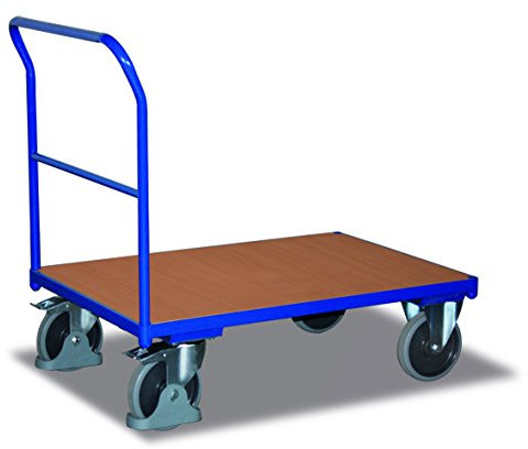 Schiebebügelwagen RAL5010 Enzianblau Stirnwagen Tischwagen Transportwagen