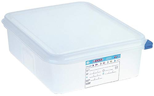 Araven – Contenitore per alimenti, 6,5 Litri (1/2 GN). 100 (H) X 325 (W) X 265 (P) mm. Quantità: 4