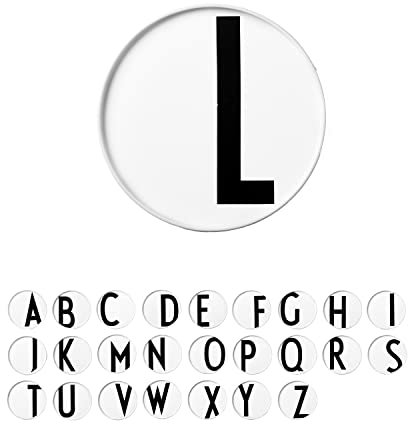 Design Letters Buchstaben Teller Weiß (A-Z) | Weihnachtsdeko, Weihnachtsgeschenke für Frauen, Männer | Tisch deko | Porzellan Geschirr, Snackteller, Weihnachtsteller | Kuchenteller, Deko Teller