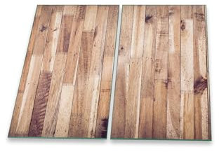 Herdabdeckplatte Abdeckung Ceranfeld Abdeckplatte Schneidebrett 2-Teilig 60x52 Bretter Holz Braun Spritzschutz Glasplatte Ceranfeldabdeckung Schutz Herdschutz Sicherheitsglas Glasschneidebrett 2x30x52