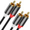 deleyCON 1m Cinch Kabel RCA HiFi Audio Kabel Audiokabel vergoldete Metallstecker für Heimkino Stereoanlage Verstärker HiFi-Receiver Blu-Ray Player (Extra Dünn & Flexibel)
