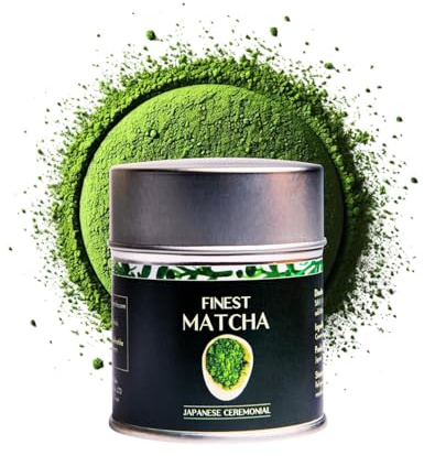 Heapwell Matcha Ceremonial Grade, Kyoto Uji - 30g | Finest AAA Japanese Ceremonial Matcha | First Harvest Highest Grade Green Tea Powder | Perfect for Tea, Latte, Smoothies | L-Theanine & Antioxidants