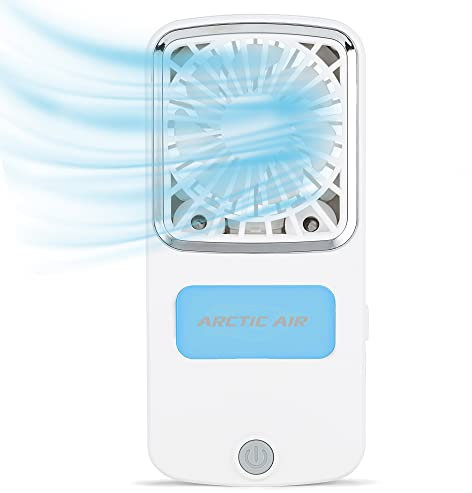 Arctic Air Ontel Pocket Chill Personal Air Cooler - Powerful 3 Speeds Lightweight Portable Wireless Rechargeable Personal Fan with Built-in Stand
