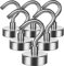 Grtard 6 Pack Magnetic Hooks, 22 lb+ Pull Strong Neodymium Magnet Hooks Heavy Duty, Magnets with Hook for Hanging, Cruise Hook for Ceiling, Tool, Fridge, Kitchen, Workplace, Office