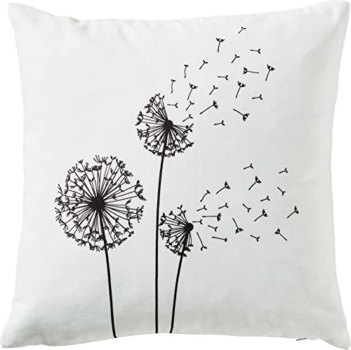 Erwin Müller Kissenhülle Pusteblume weiß-schwarz Größe 40x40 cm