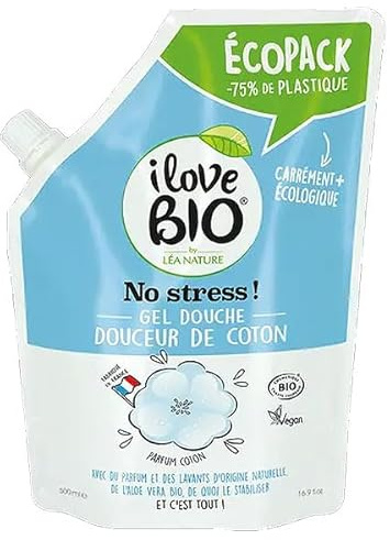 I Love Bio Douche Écopack Gel Douceur de Coton Bio 500ml