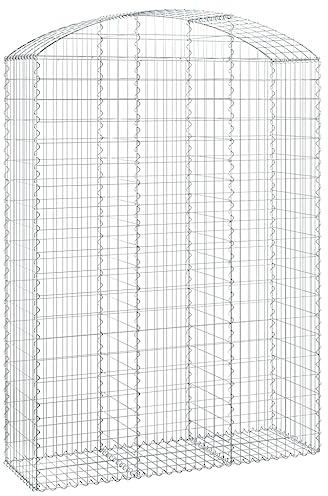 vidaXL Cesto Gabbione ad Arco 150x50x200/220 cm Ferro Zincato