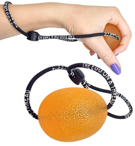 Ägget på en tråd – handklämma, greppförstärkare, terapi och stressboll. Denna one-set tränare är perfekt för stresslindring, underarm, hand- och fingerstyrka, terapi och rehab