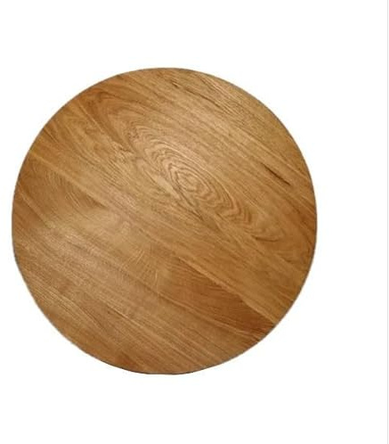 WESTTREE Tischplatte rund in Eiche massiv, geölt, 4cm stark, runde Holzplatte, Eiche Platte (Durchmesser 60cm)