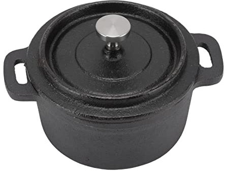 Horno Holandés Hornos Holandeses Estilo Clásico Olla Estilo Sartén de Hierro Estilo Tradicional para Estofado, Horno Holandés para Pan Hornos Holandeses de 3L (Diámetro 10 CM)
