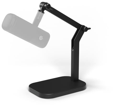 Elgato Wave Desk Stand - Adjustable Mounting Arm for Microphones, Works with Elgato, HyperX, Rode, Fifine, Shure and More Mics, Compatible 1/4, 3/8 & 5/8 Thread, For Recording/Podcasting/Streaming