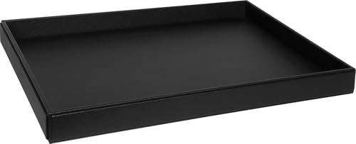 Corby Highland Large Tray in Black Leather