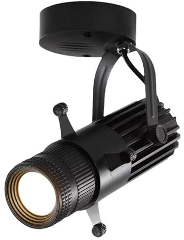 LED regolabile apertura forma riflettore, Nero 3W soffitto scrivania o parete lampada accento, 3000K superficie montata luce spot per concerto museo galleria d'arte mostra arte direzionale