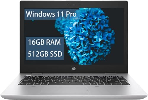 HP ProBook 640 G5 Business Laptop, 14 FHD Notebook, Intel Core i5-8365U, 16 GB RAM, 512 GB SSD, QWERTY Tastatur, Windows 11 Pro (Generalüberholt)