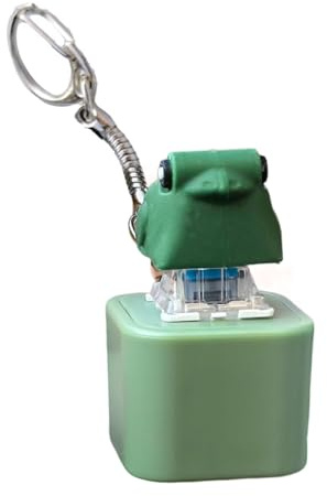 Porte-clés lumineux grenouilles anti-stress avec bouton pression pour les amateurs d'informatique, grenouilles pressables