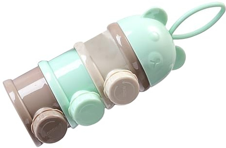 Generic Dosatore di Latte in Polvere di Grande capacità, Lato Aperto, per neonati/, Materiale Sicuro, Marrone-verde