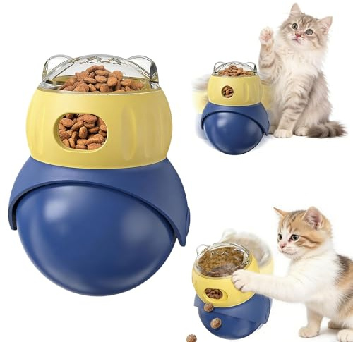 Chingcoo Giocattolo di intelligenza per gatti – Palla di alimentazione per gatti, dispenser per dolcetti, giocattolo per cibo gatto contro la noia per gatti domestici