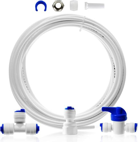 iSpring ICEK 6M Ultra Safe Fridge Water Line Connection and Ice Maker Installation Kit for Reverse Osmosis RO Systems & Water Filters, 1/4