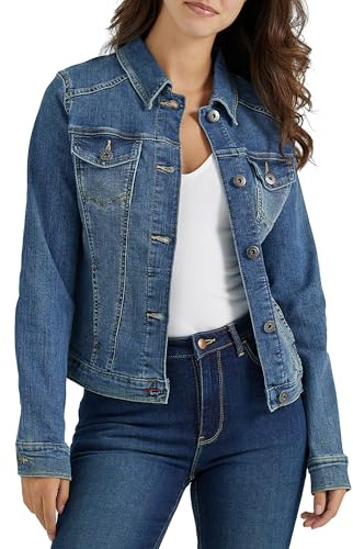 Wrangler Authentics Women's Stretch Denim Jacket, Blue, Small