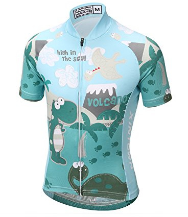 YFPICO Cycling wear Radtrikot Mädchen/Jungen Fahrradtrikot schnelltrocknend, himmelblau, 122/128