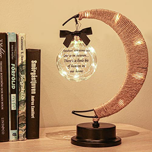 Besoamo Memorial Moon Lamp, Sympathy Gifts for Loss of Mom Father Loved One, in Memory of Loved One, Loss of Mother Father Bereavement/Condolence/Memorial Gifts for Remembrance