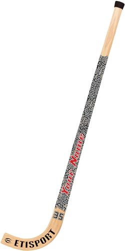 ETISPORT Crosse de Rink Hockey Numbers personnalisé avec Votre nom en Couleur et Votre numéro. Qualité Professionnelle laminée avec Fibre extérieure.