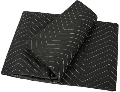 AKOZLIN Lot de 1 Couvertures de Déménagement,182,9 x 101,6 cm,Noir | Rembourrées, Robustes, Qualité Supérieure, Protection Sûre pour Meubles