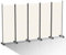 Vigevee Paravent Raumteiler Klappbar Freistehend Trennwand, Paravent auf Rollen, Umkleide Sichtschutz Raumtrenner 5 Teilig 284x181 cm, Paravent für Büros, Balkon - Beige