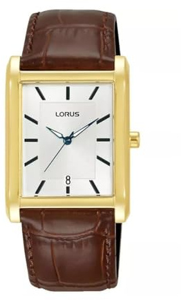 Lorus Damen Analog Quarz Uhr mit Leder Armband,Braun