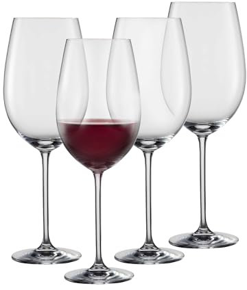 Schott Zwiesel Vinos Bordeaux Red Wine Glass (Set of 4), Bordeaux Glasses for Red Wine, Dishwasher-Safe Tritan Crystal Glasses, Made in Germany (26 Ounce)