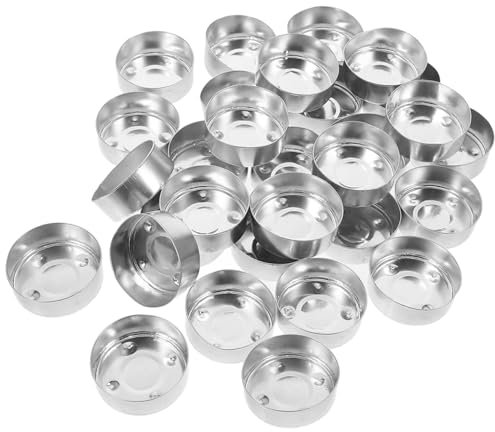 SEWACC 30piezas Tazas De Para Tealight Recipientes Vacíos Para Fabricación De Portavelas Elegantes y Prácticos Para Decoración Del