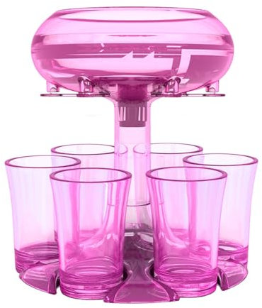 Dispensador de vino de acrílico de imitación, dispensador de vasos de chupito y soporte, soporte para partidos de acrílico, separador de líquidos con tapón para cócteles para vino, zumo, cerveza