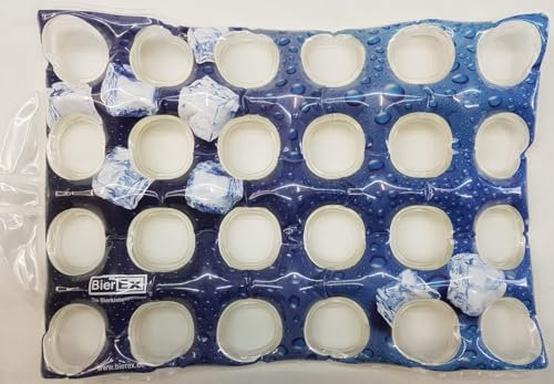 Premium Bierkistenkühler Bierkastenkühler Flaschenkühler Getränkekühler für Bierkiste Bierkisten Kühler Bierkasten Bierkästen (24'er Fußballoptik)