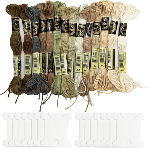 14 skinn broderigarn halloween gradient brunt broderigarn korsstygn trådar vänskapsarmband fena med 14 garnspolar