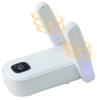 Boot Dryer Shoe Dryer, Glove Dryer and Boot Warmer Heat Blower, with Intelligent Timer(30-60-120min) for Work Boot Ski Sneaker 90° Bendable Adjustable(White)