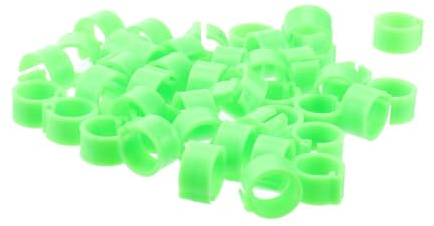 GALPADA 100 pièces Anneaux de Jambe pour Pigeon Vert Bagues Durables pour Identification Facile des Oiseaux et Petites Volailles Résistants et Légers Accessoire Pratique pour Éleveurs