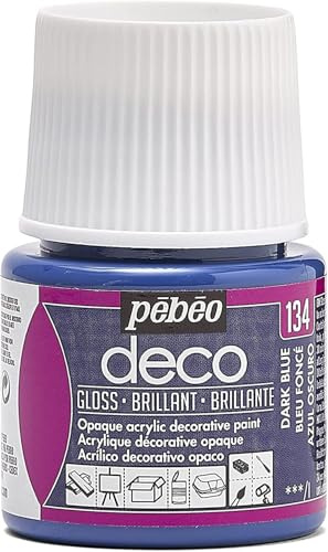 Pébéo Deco Peinture 45 ml Brillant Bleu Fonce 092134