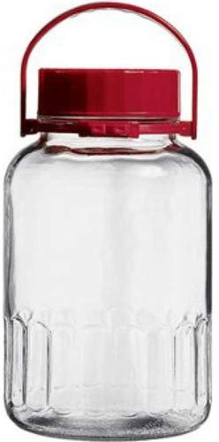 Large Glass Storage Jar with Lid Airtight Food Drink Pickle Preserve (3 Litre)